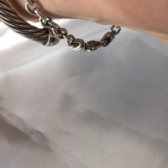 Sterling and 18k Gold Bracelet With Rubies - Picture 6 of 6